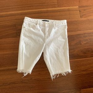 Bermuda denim white shorts